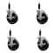 Service Caster 5'' Phenolic Swivel 1'' Expanding Stem Caster Set with Brake, 4PK SCC-EX20S514-PHS-TLB-1-4 - alternate 1
